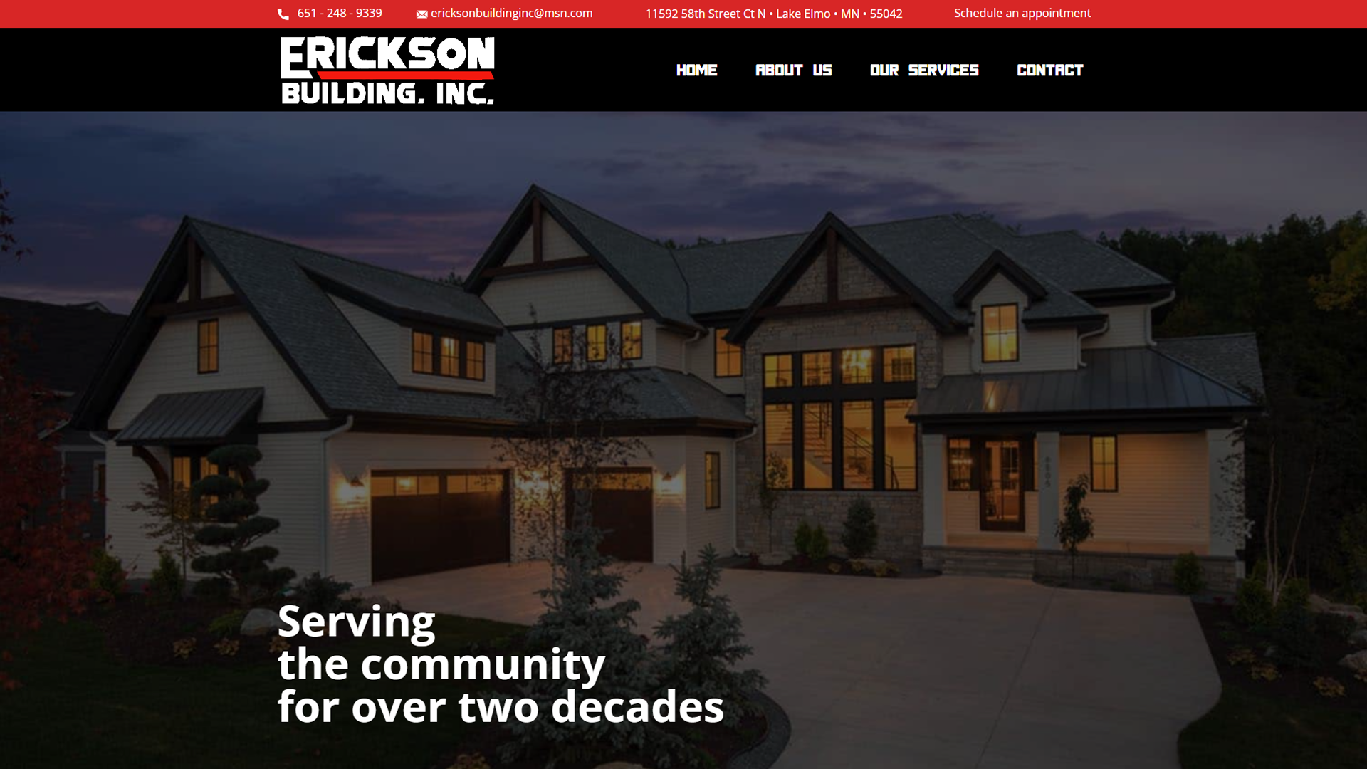 Erickson Building Website